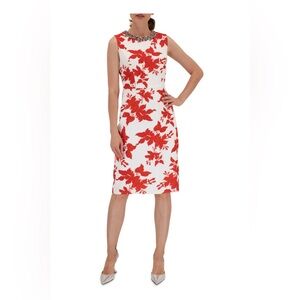 SACHIN + BABI
Anna Coral Narcissus Floral Print Sheath Dress